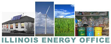 4 pictures of energy and recycling related objects